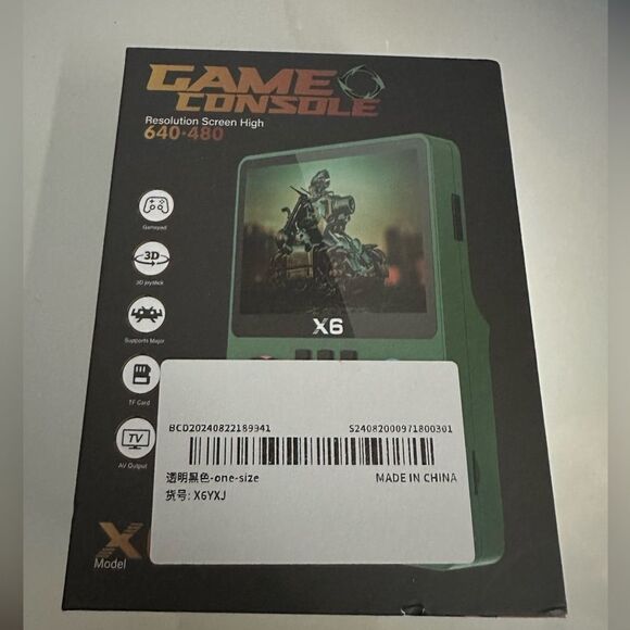 X6 Handheld Retro Video Game Console 3.5 inch Screen 20,000 Games - 32GB - Black - Picture 1 of 7